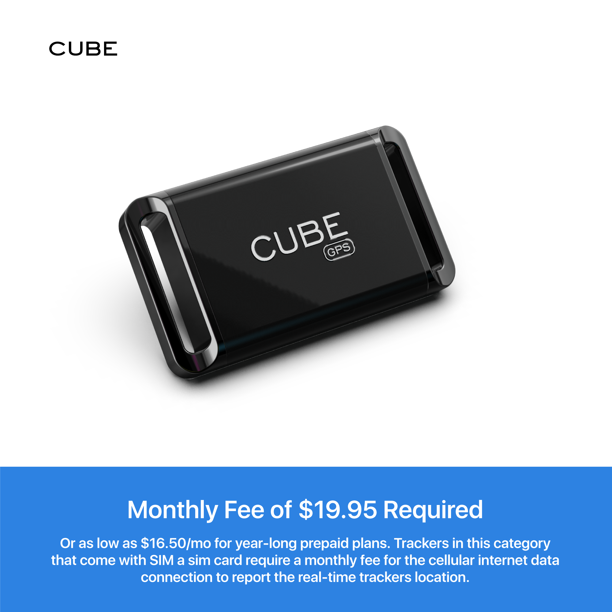 Cube GPS Tracker, Track Your Car, Dog, or Kids, In Real Time