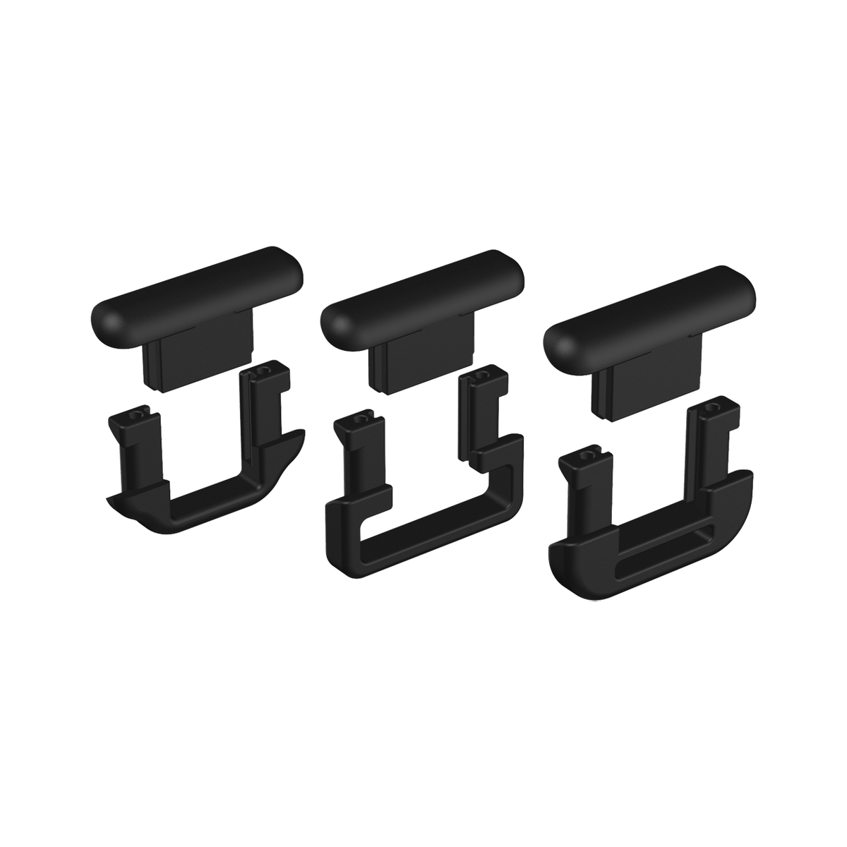 Cube GPS Collars Black Attachment Clips