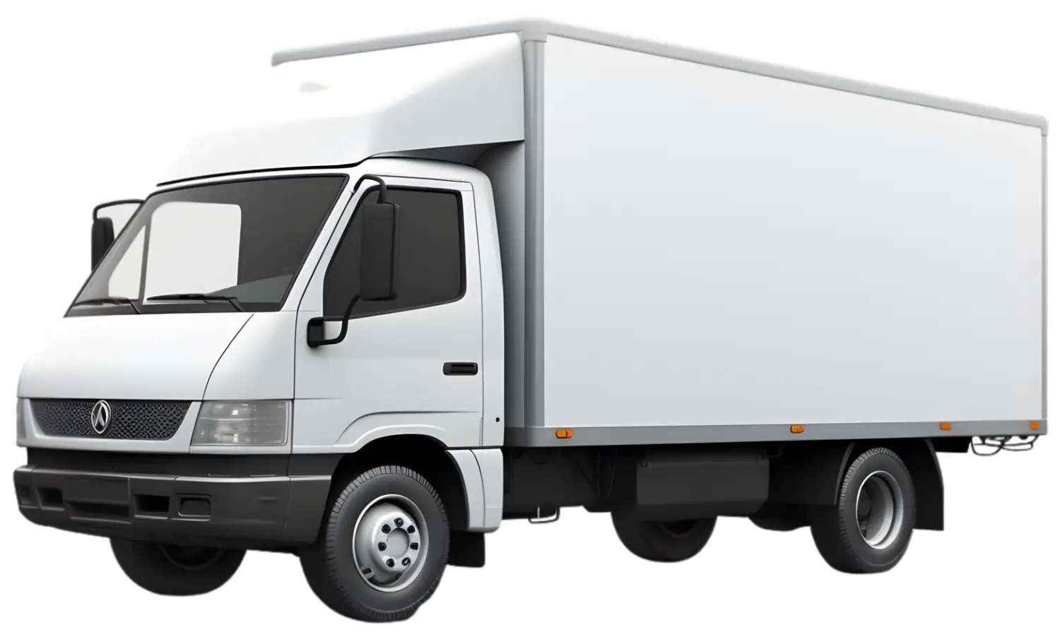 White box truck for fleet tracking