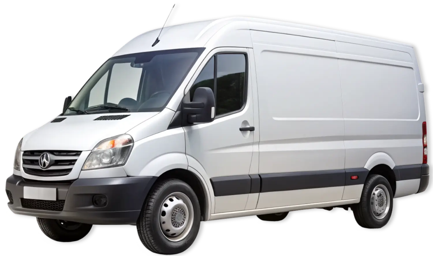 White fleet vans lined up for tracking